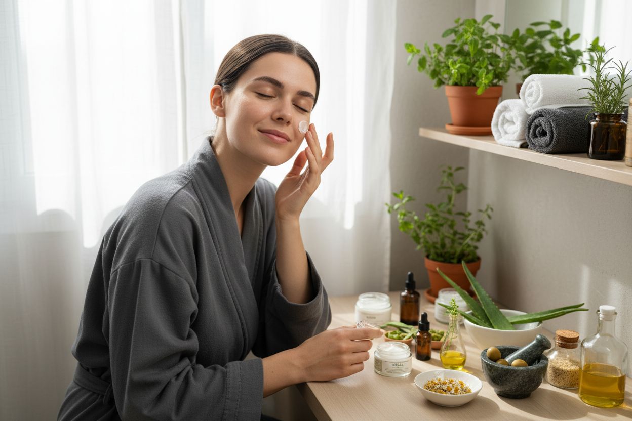 φυσικά καλλυντικά beauty routine
